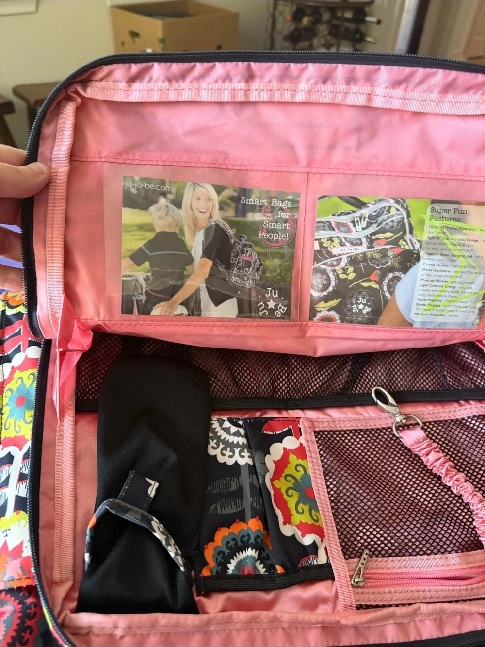 Ju Ju Be Legacy Collection Be Prepared Diaper Bag. Dancing Dahlias